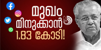 മുഖ്യമന്ത്രിക്ക് വേണ്ടി സോഷ്യൽ മീഡിയയിൽ പോ​സ്റ്റ് ഇടുന്നതിനും കോടികൾ