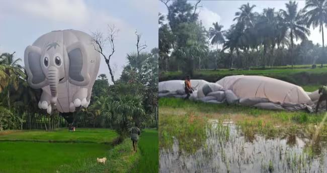 യാ​ത്രാ​മ​ധ്യേ ഇ​ന്ധ​നം തീ​ർ​ന്നു; പൊ​ള്ളാ​ച്ചി​യി​ൽ​നി​ന്ന് പ​റ​ന്ന ബ​ലൂ​ൺ പാ​ല​ക്കാ​ട്ട് ഇ​ടി​ച്ചി​റ​ക്കി, യാ​ത്ര​ക്കാ​ർ സു​ര​ക്ഷി​ത​ർ