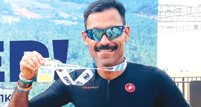 അ​യ​ണ്‍​മാ​ന്‍ 70.3 ച​ല​ഞ്ചി​ല്‍  മെ​ഡ​ൽ നേടി മലയാളി