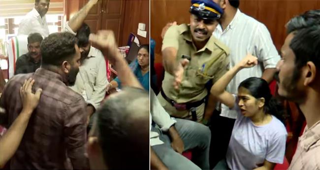 ദു​ര​ന്ത​ബാ​ധി​ത​ര്‍​ക്ക് പു​ഴു​വ​രി​ച്ച ഭ​ക്ഷ്യ​ധാ​ന്യം: മേ​പ്പാ​ടി പ​ഞ്ചാ​യ​ത്തി​ലേ​ക്ക് ഡി​വൈ​എ​ഫ്ഐ മാ​ർ​ച്ച്, സം​ഘ​ർ​ഷം