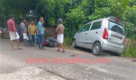 കാ​റും ബൈ​ക്കും കൂ​ട്ടി​യി​ടി​ച്ചു; ഒരാൾക്ക് ഗുരുതര പരിക്ക്