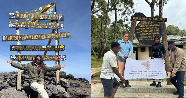കി​ളി​മ​ഞ്ജാ​രോ അ​ഗ്നി​പ​ർ​വ്വ​ത കൊ​ടു​മു​ടി​യി​ൽ ച​രി​ത്രം കു​റി​ച്ച് യു​കെ മ​ല​യാ​ളി അ​ലീ​ന ആ​ന്‍റ​ണി